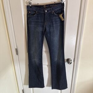 Seven For All Mankind Women's Dark Wash Bootcut Jeans 28 Long Tall NWT